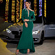 Fashion Sequin Splicing Slim-fit Hip Wrap Long Sleeve Evening Dress HONGW-77245