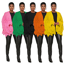 Long Sleeve Open Stitch Tassel Sweater Cardigans TR-1240