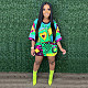 Sequins Geometric Half Sleeve Loose T-shirt Dresses CYA-9984