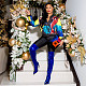 Glitter Long Sleeve Color Sequins Bomber Jacket CYA-9502