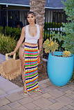 Rainbow Crochet Knitted Tassel Beach Cover Up Skirt CM-8672