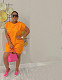 Solid Short Sleeve O-neck Pockets Casual Dresses YH-5264