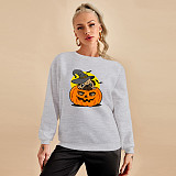 Halloween Print Long Sleeve Cotton T Shirts YH-5279