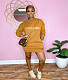 Letter Print Long Sleeve Pullover T Shirt Dresses OLD-8650
