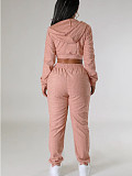 Casual Women Zipper Hoodies And Long Pants Suits YH-5313