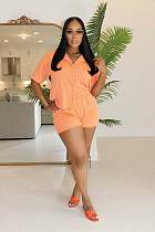 Fashion Girls Short Sleeves Blouse And Shorts Two Pieces Suits NIYA-8177