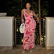 Lady Irregular collar print back hollowed out halter dress YNS-2675