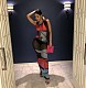 Sexy Perspective Gauze Sleeveless Printed Nightclub Maxi Dress DM-8115