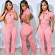 New solid color sports casual pants suit QY-55227