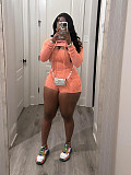 Casual Women Long Sleeves Hoodies And Straps Slim Romper 2 Pieces Sets CH-24019