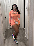 Casual Women Long Sleeves Hoodies And Straps Slim Romper 2 Pieces Sets CH-24019
