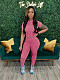 Casual Women Short Sleeves Tops And Long Pants Sporty Sets CH-24015