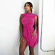 Women's solid color sleeveless backless short dress YF-10824