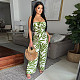 Women's print wrap neck slim-fit jumpsuit YF-20171