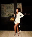 Solid Color Mesh Deep-V Sexy Backless Bandage Mini Skirts Sets NIK-277