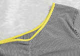 Leisure Stripe Single Sleeve Sport 2 Pieces Short Suits NIK-098