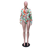 Sexy Printed Beach Vacation Three Piece Bikini Set OD-8500
