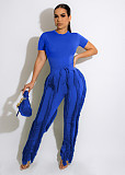 Short Sleeve T-shirt Tops Tassel Pants Summer Outfits OD-8548