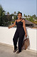 Solid Color Spaghetti Straps High Waist Jumpsuits FSL-209