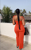 Solid Color Spaghetti Straps High Waist Jumpsuits FSL-209