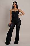 Sexy Strapless Women Sleeveless Straps Slim Long Jumpsuit OSM-4470