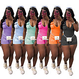 Leisure Girls Sleeveless Pockets Low-cut Solid Color Tight Romper TR-1313