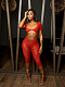 Sexy Hollow Out Lace Girls U-neck Bodycon Jumpsuit CH-24011