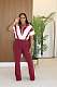 Women's short sleeve color block patchwork sports casual jumpsuit CM-8736