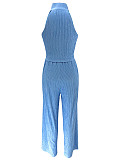 Summer Sleeveless Top Pleated Casual Pants Set RS-3084