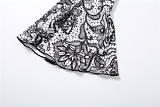 Sexy Backless Halter Neck Printed Slim Fit Hip-hugging Jumpsuit