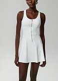 Zippered Anti-exposure Sports Tennis Fitness Running Skirt Quick-drying Badminton Aerobics Dress
