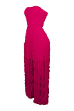 Fashionable Sexy Tube Top Wavy Sleeveless Comfortable Soft Jumpsuit