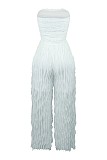 Fashionable Sexy Tube Top Wavy Sleeveless Comfortable Soft Jumpsuit