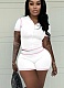 Leisure Sports Zipper Hooded Cardigan High Elastic Short Sleeve Shorts Two-piece Set