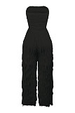 Fashionable Sexy Tube Top Wavy Sleeveless Comfortable Soft Jumpsuit