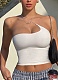 Personalized Solid Color Beveled Halter Neck Irregular Outer Wear Small Camisole Top