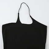 Personalized Solid Color Beveled Halter Neck Irregular Outer Wear Small Camisole Top