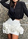 Temperament Sexy Pleated Hip-wrapped Three-dimensional Lace Skirt