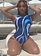 Sexy European and American One-piece Bikini Swimsuit (with square towel)