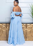 Women's Clothing One-shoulder Tube Top Solid Color Loose Wide-leg Long Jumpsuit