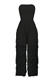 Fashionable Sexy Tube Top Wavy Sleeveless Comfortable Soft Jumpsuit