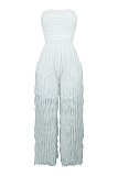 Fashionable Sexy Tube Top Wavy Sleeveless Comfortable Soft Jumpsuit