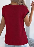 Spring And Summer Striped Twist Casual Loose Knit Sweater Vacation Top