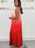 Popular Casual Fashion Elegant Gradient Full Body Wrinkled Dress