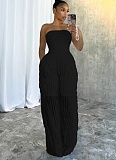 Fashionable Sexy Tube Top Wavy Sleeveless Comfortable Soft Jumpsuit