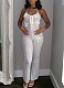 Sexy Hot Girl Halter Neck Backless Slim Fit Flared Woolen Jumpsuit