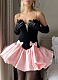 Temperament and Elegance Satin Stitching Bandage Sleeveless Suspenders Puffy Dress