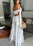 Women's Clothing One-shoulder Tube Top Solid Color Loose Wide-leg Long Jumpsuit
