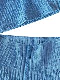 Summer Sleeveless Top Pleated Casual Pants Set RS-3084