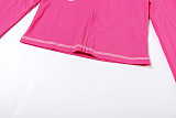 Casual Leopard Print Slim Fit Hooded Zip-Up Top High Waist Shorts Set